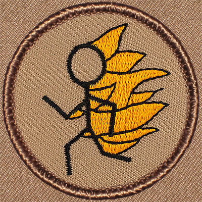 Flaming Stickman Patrol Patch Ð Scout Patch