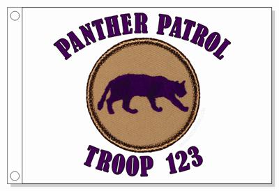Purple Panther Patrol Flag