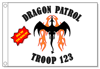 Flame Breathing Dragon Patrol Flag