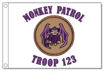Purple Flying Monkey Patrol Flag