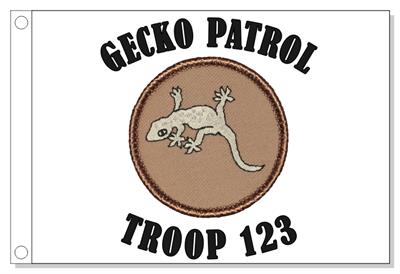 Silver Gecko Patrol Flag