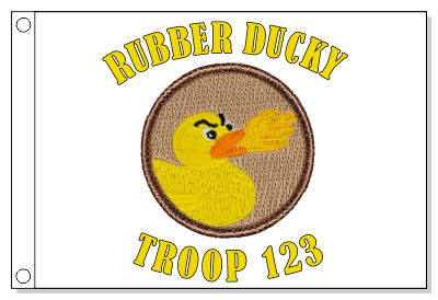 Flame Breathing Rubber Duckie Patrol Flag