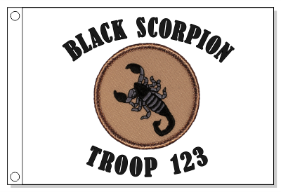 Black/Grey Scorpion Patrol Flag