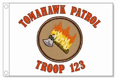 Flaming Tomahawk Patrol Flag