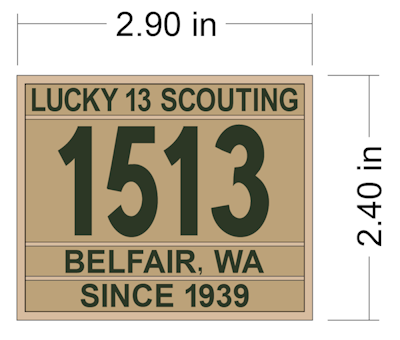 Troop 1513 Custom Scout Troop Numeral Patch