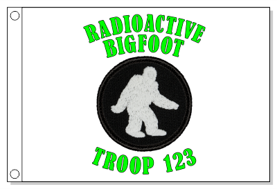Radioactive Bigfoot Patrol Flag