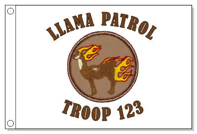 Flaming Llama Patrol Flag