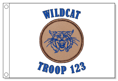 Blue Wildcat Patrol Flag