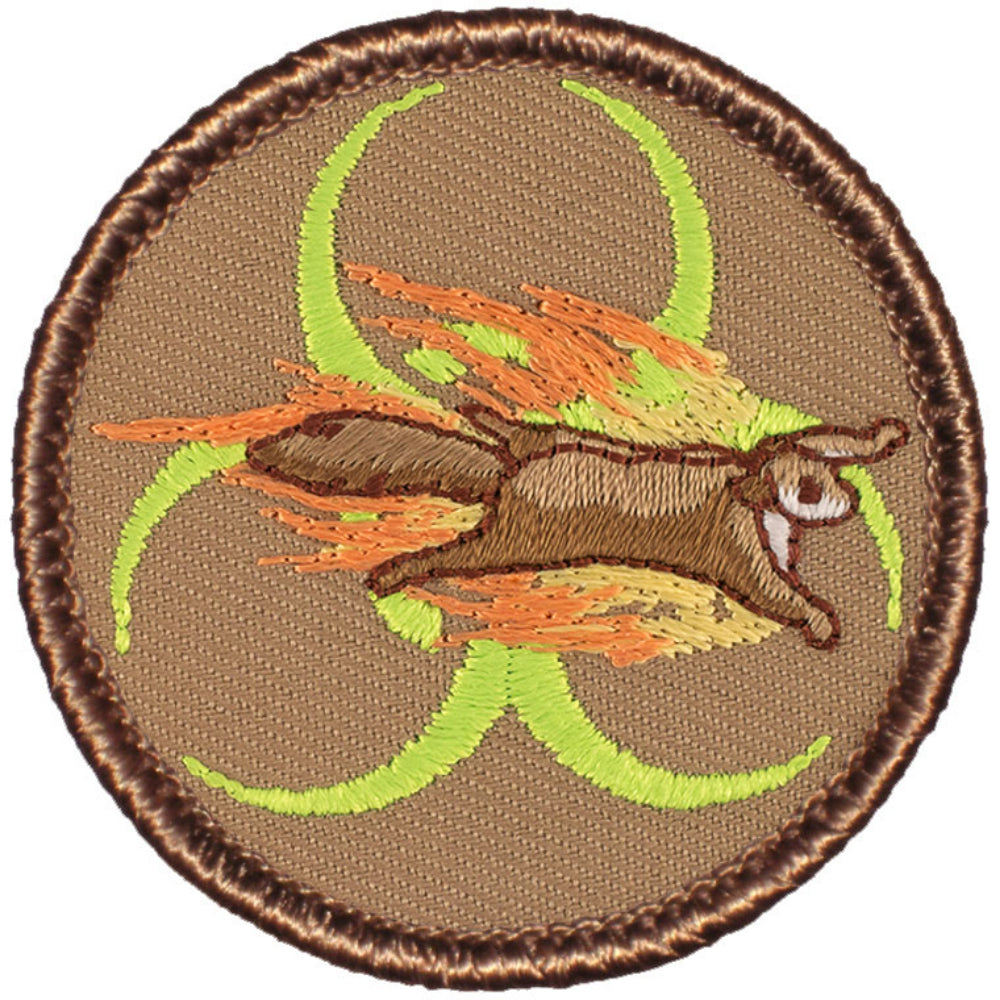 Flaming Flying Squirrel Patrol Patch