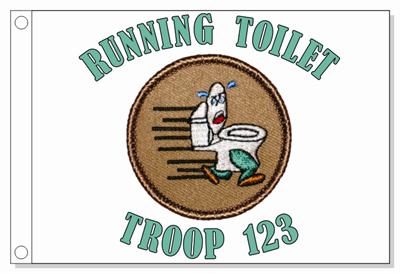 Running Toilet Patrol Flag