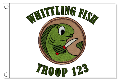 Whittling Fish Patrol Flag