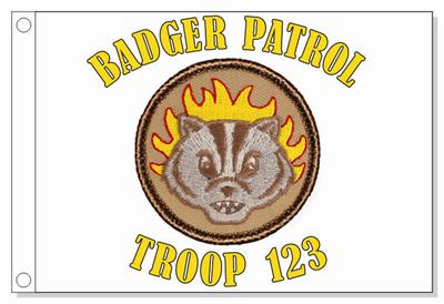 Flaming Badger Patrol Flag