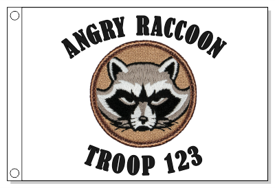 Angry Raccoon Patrol Flag