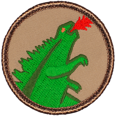 Fire-Breathing Lizard Scout Patrol Patches