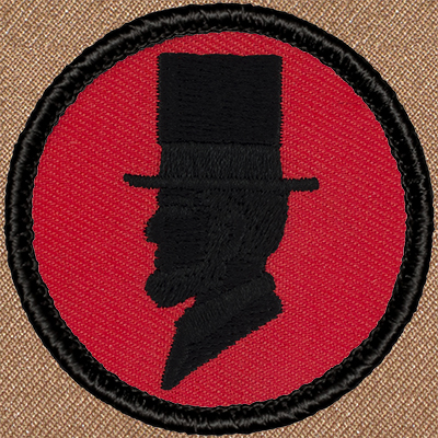 Retro Abe Lincoln Patrol Patch - Sew-on Scout Patch