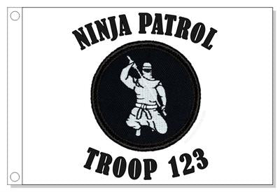 Ninja Silhouette Patrol Flag