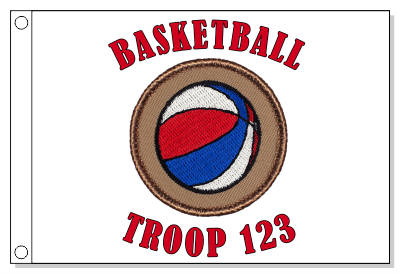 Red/White/Blue Basketball Patrol Flag