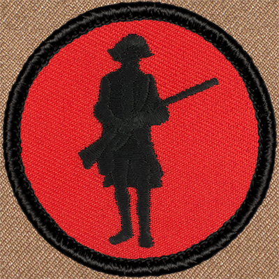Retro Minuteman/Rifleman Patrol Patch (#327R) - Sew-on Scout Patch
