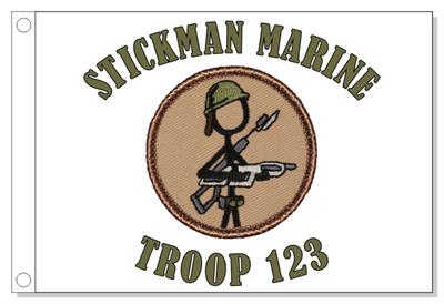 Stickman Marine Patrol Flag