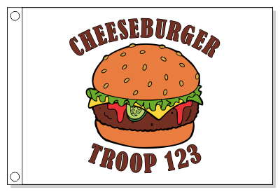 Cheeseburger Patrol Flag