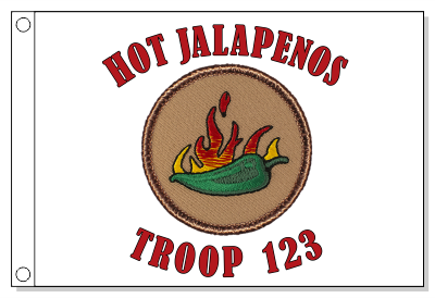 Flaming Jalapeno Patrol Flag