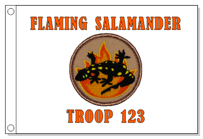 Flaming Salamander Patrol Flag