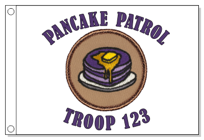 Purple Pancake Patrol Flag