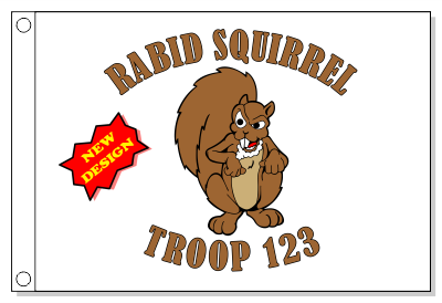 Rabid Squirrel Patrol Flag
