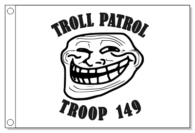 Troll Face Patrol Flag