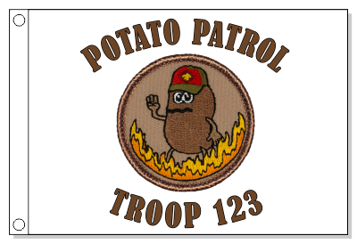 Flaming Potato Scout Patrol Flag