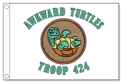 Awkward Turtle Patrol Flag