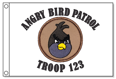 Black Aggravated Bird Patrol Flag