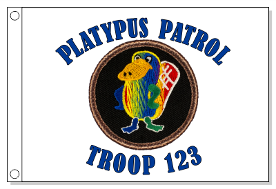 Tie Dye Platypus Patrol Flag