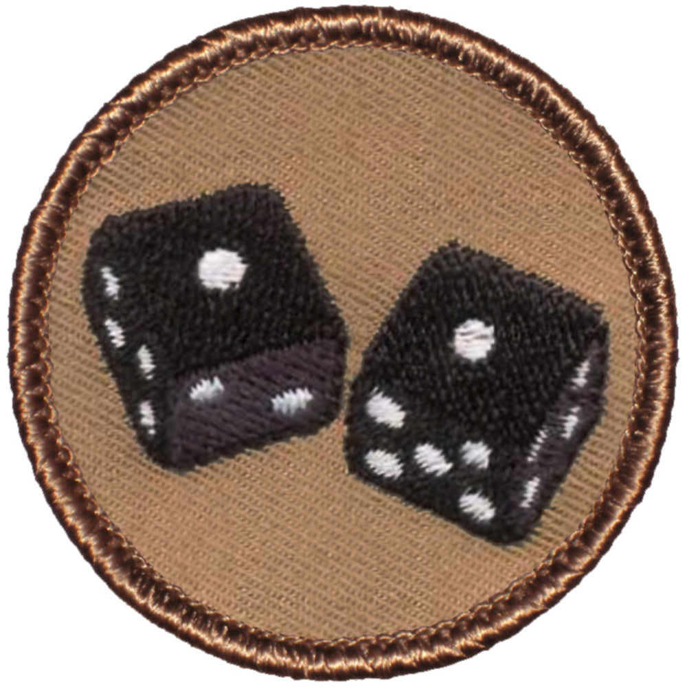 Snake eyes dice 2” embroidered scout patrol patches