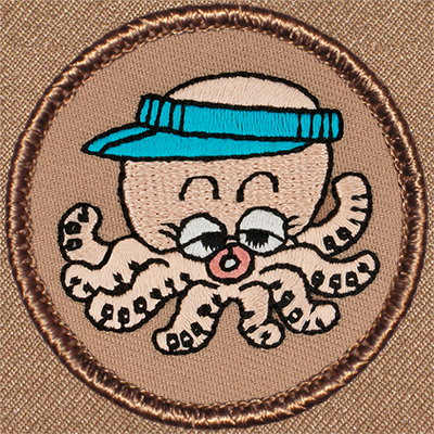 Cartoon Octopus Patrol Patch Ð Scout Patch