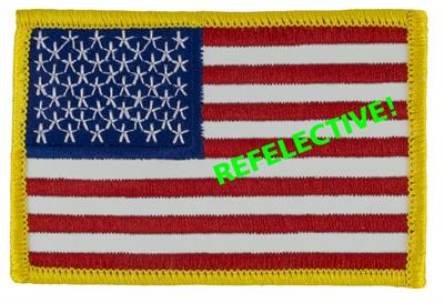 Reflective US Flag Patch