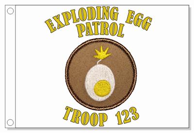 Exploding Eggs Patrol Flag