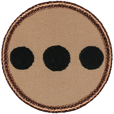 Ellipses embroidered patch