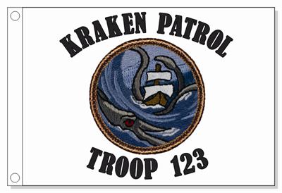 Kraken Sea Monster Patrol Flag