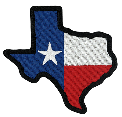 Texas Flag State-Shaped Patch