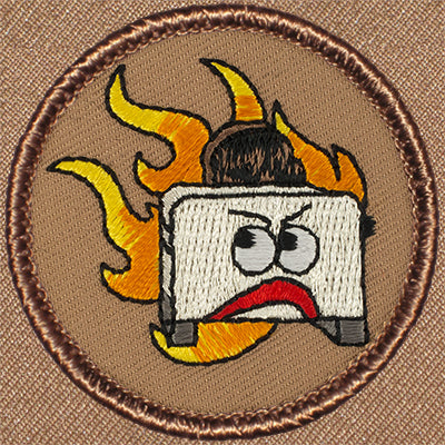 Flaming Toaster Patrol Patch Ð Scout Patch