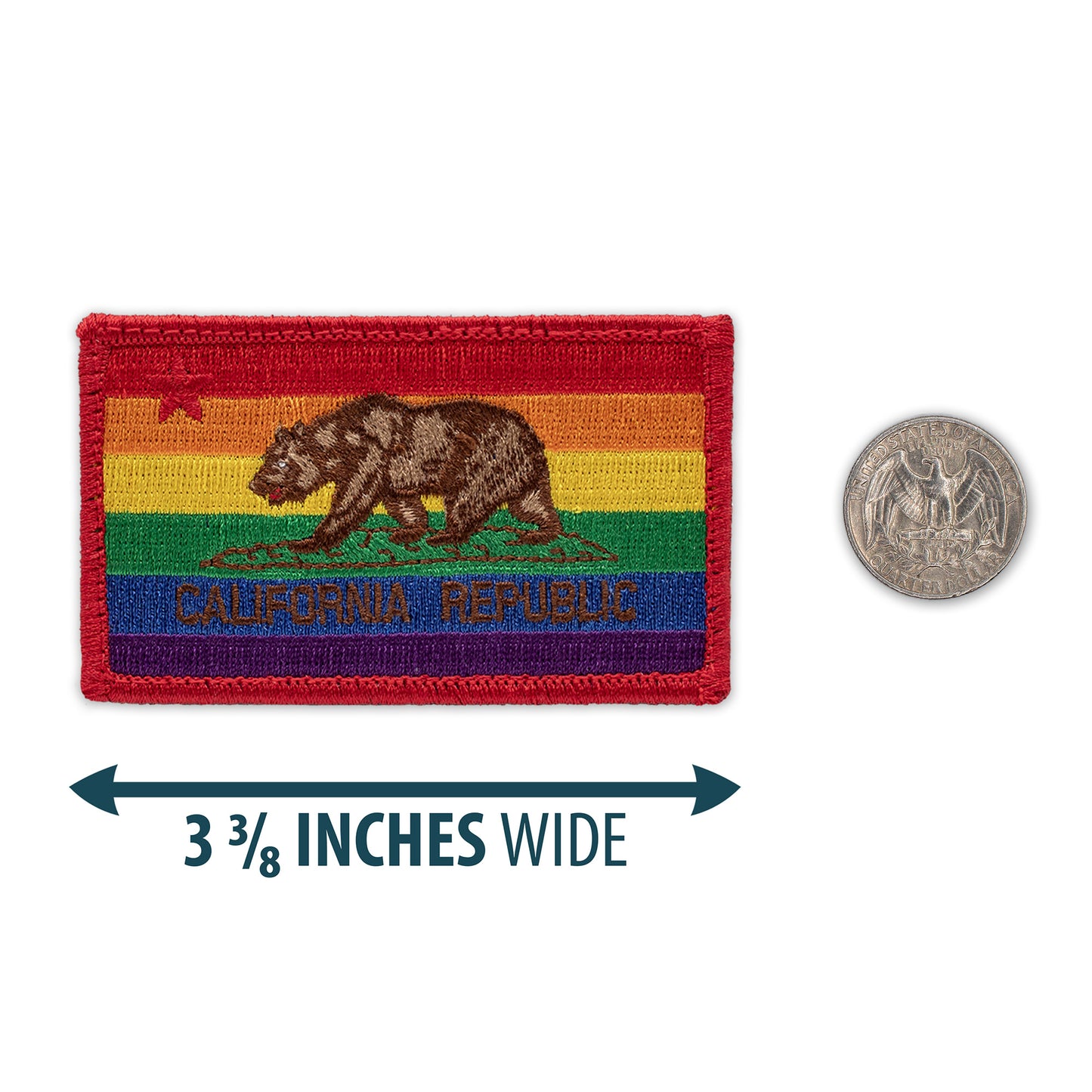 California pride iron-on flag patch