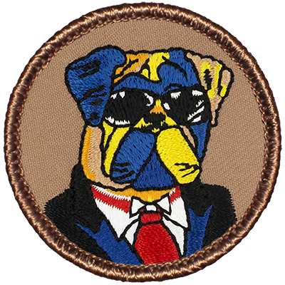 Tuxedo Pug Dog 2” embroidered scout patrol patches