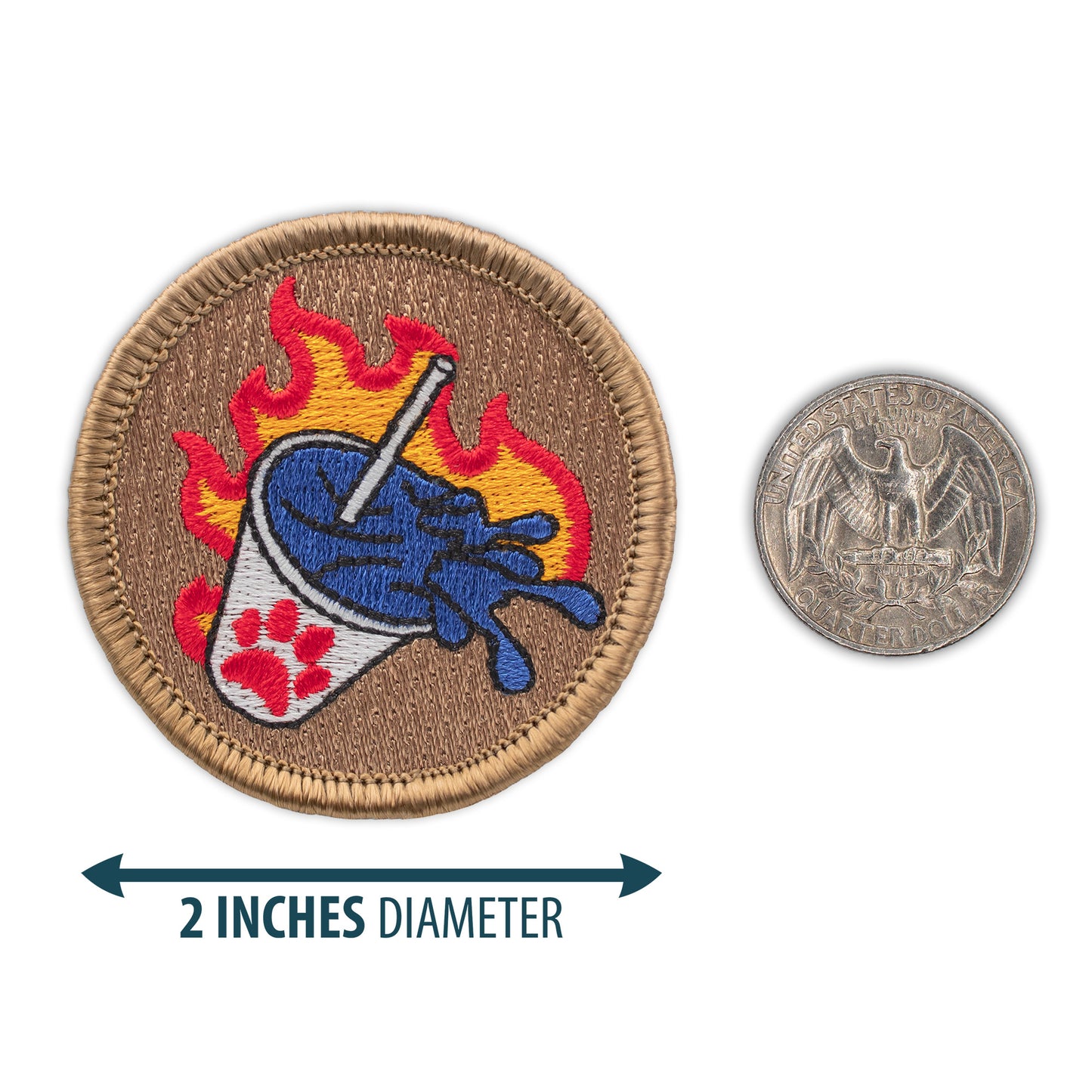 Flaming Slush Puppy 2” embroidered scout patrol patches