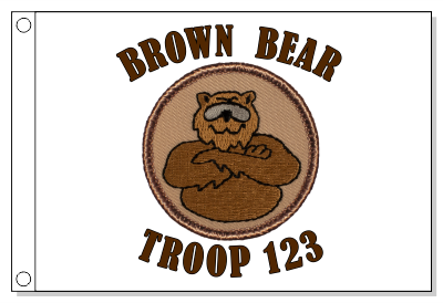 Cool Brown Bear Patrol Flag