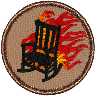 Flaming Rocking Chair Scoutmaster Patch