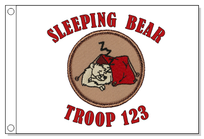 Sleeping Polar Bear Patrol Flag