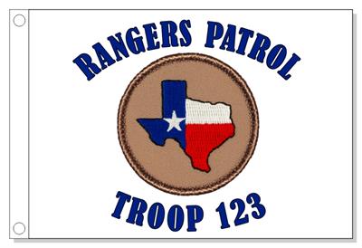 Texas Rangers Patrol Flag