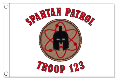 Atomic Spartan Helmet Patrol Flag