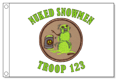 Radioactive Snowman Patrol Flag